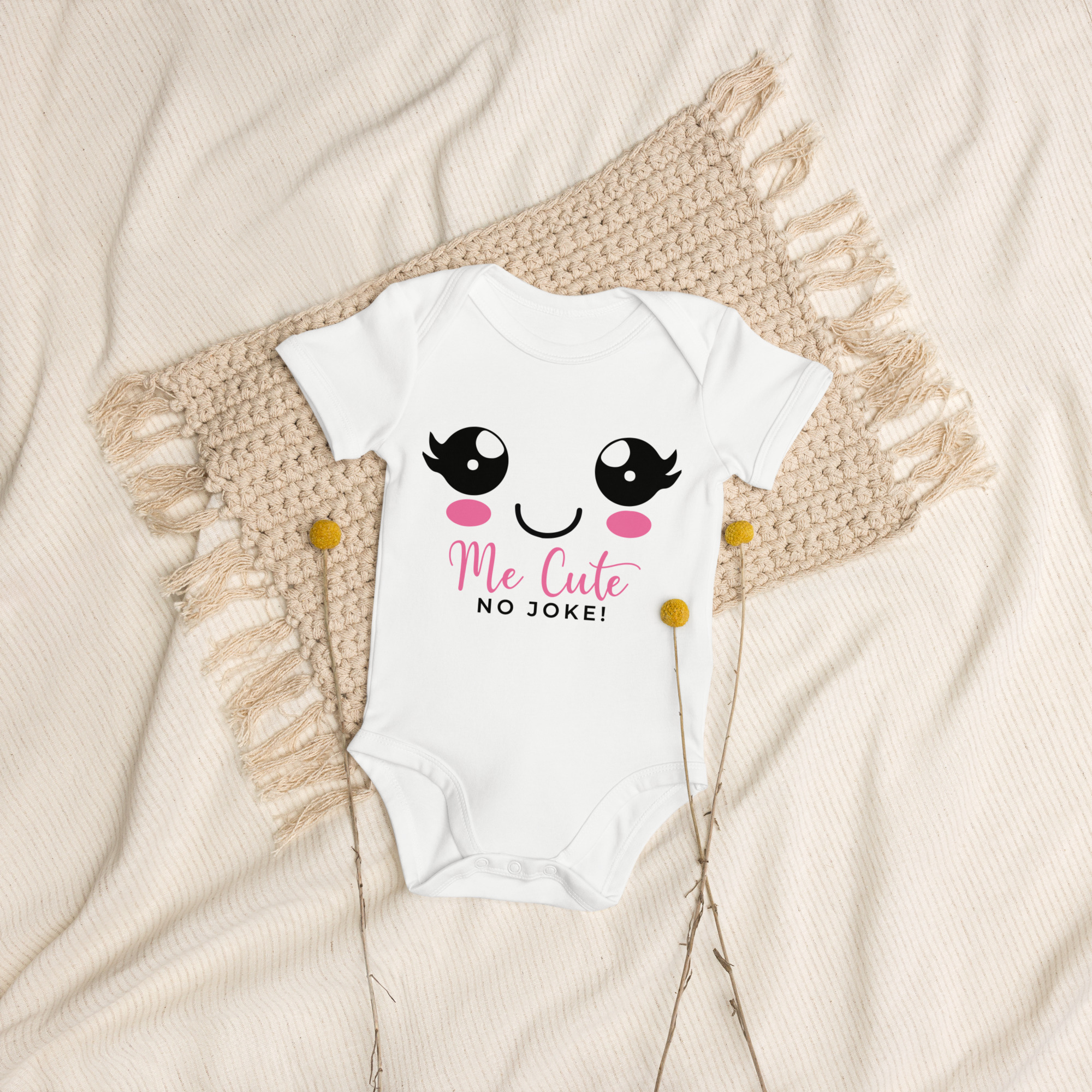 Me Cute No Joke (Toddler Onesie) - Image 2