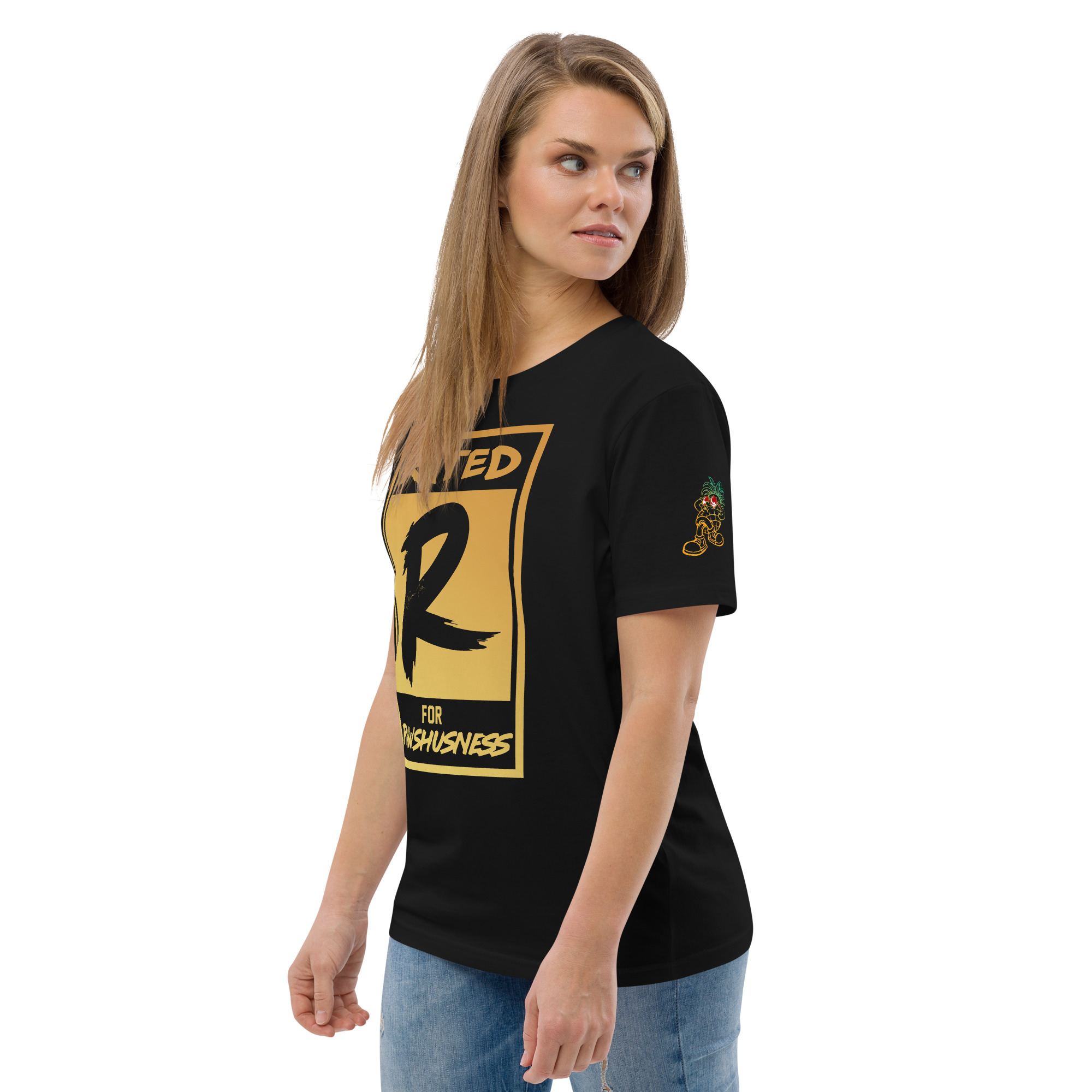 Rated R for Rawshushness (Mens T-Shirt Gold Graphic) - Image 17