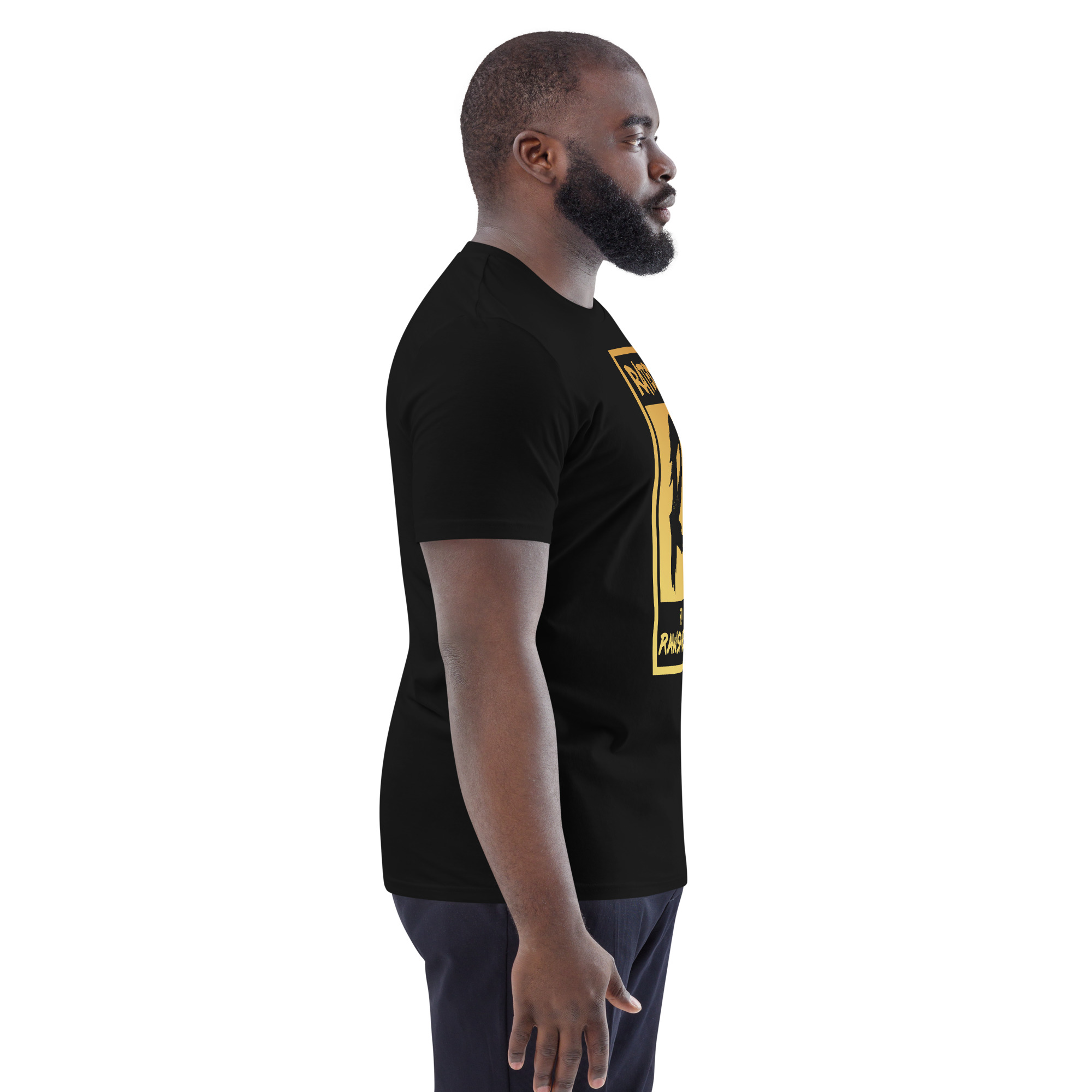 Rated R for Rawshushness (Mens T-Shirt Gold Graphic) - Image 82