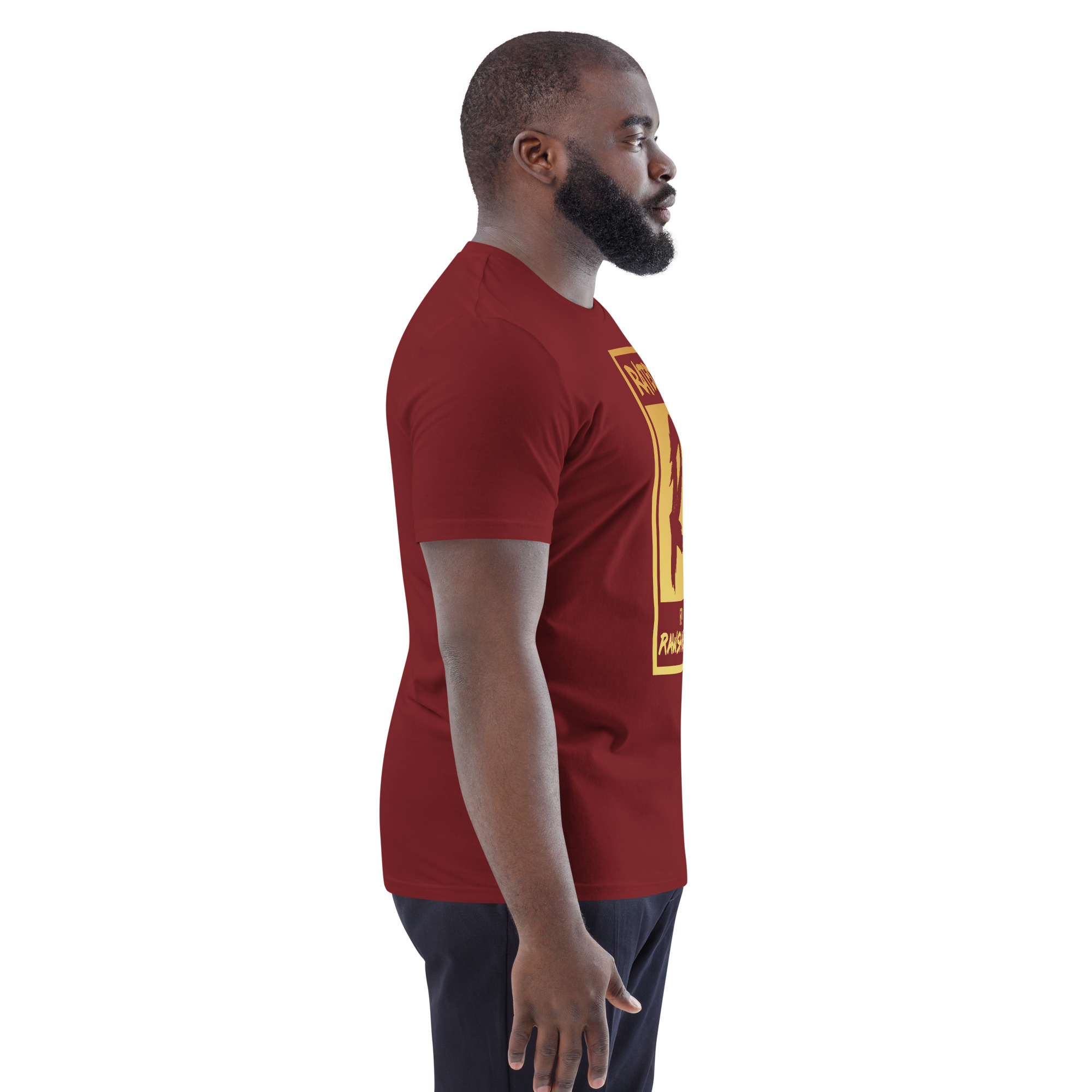 Rated R for Rawshushness (Mens T-Shirt Gold Graphic) - Image 100