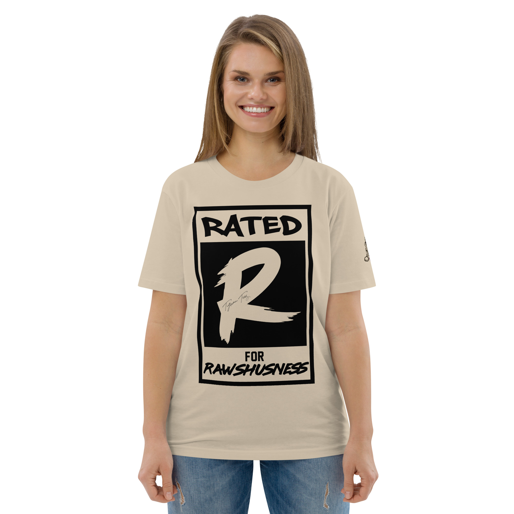 Rated R for Rawshushness (T-Shirt with Black Graphic) - Image 45