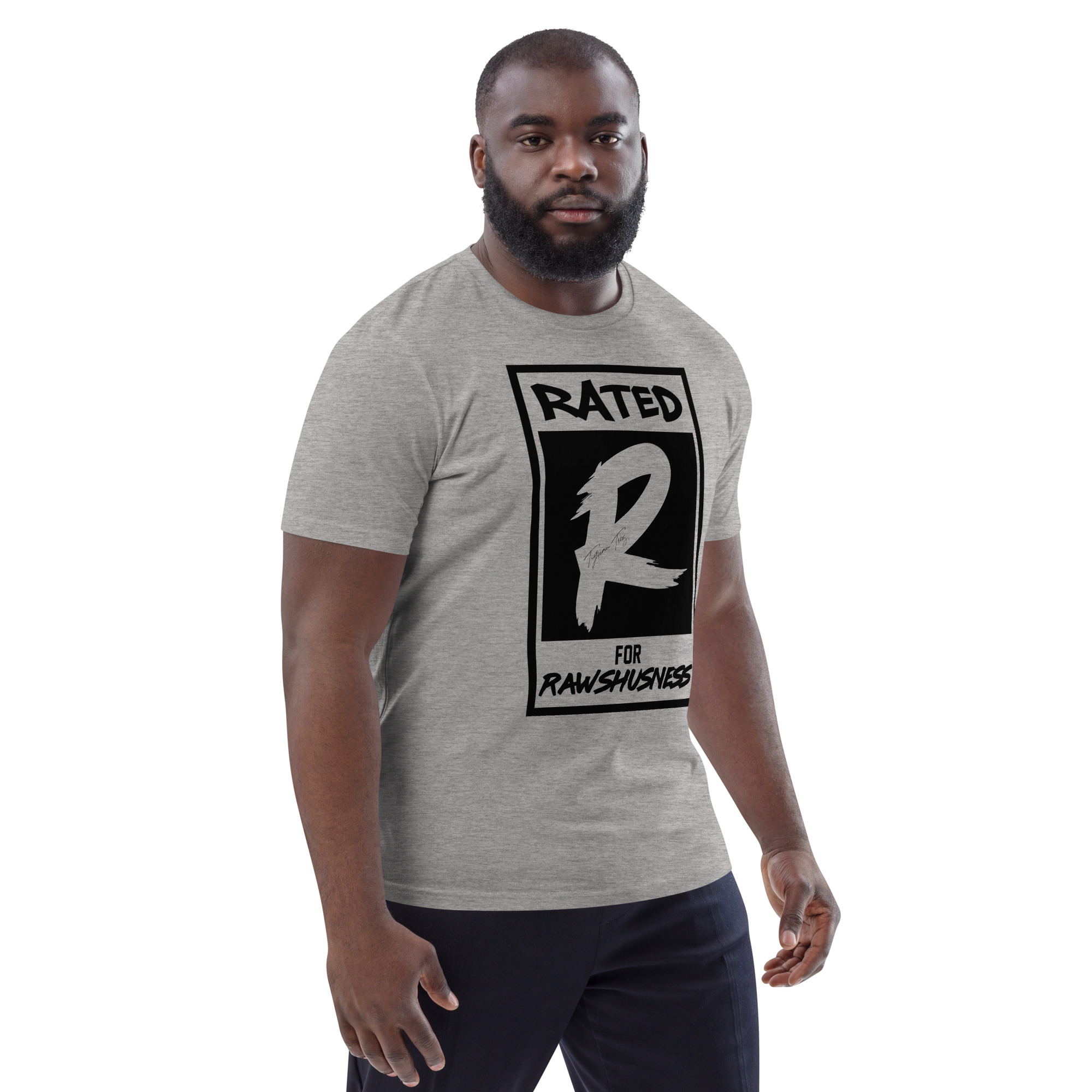 Rated R for Rawshushness (T-Shirt with Black Graphic) - Image 4