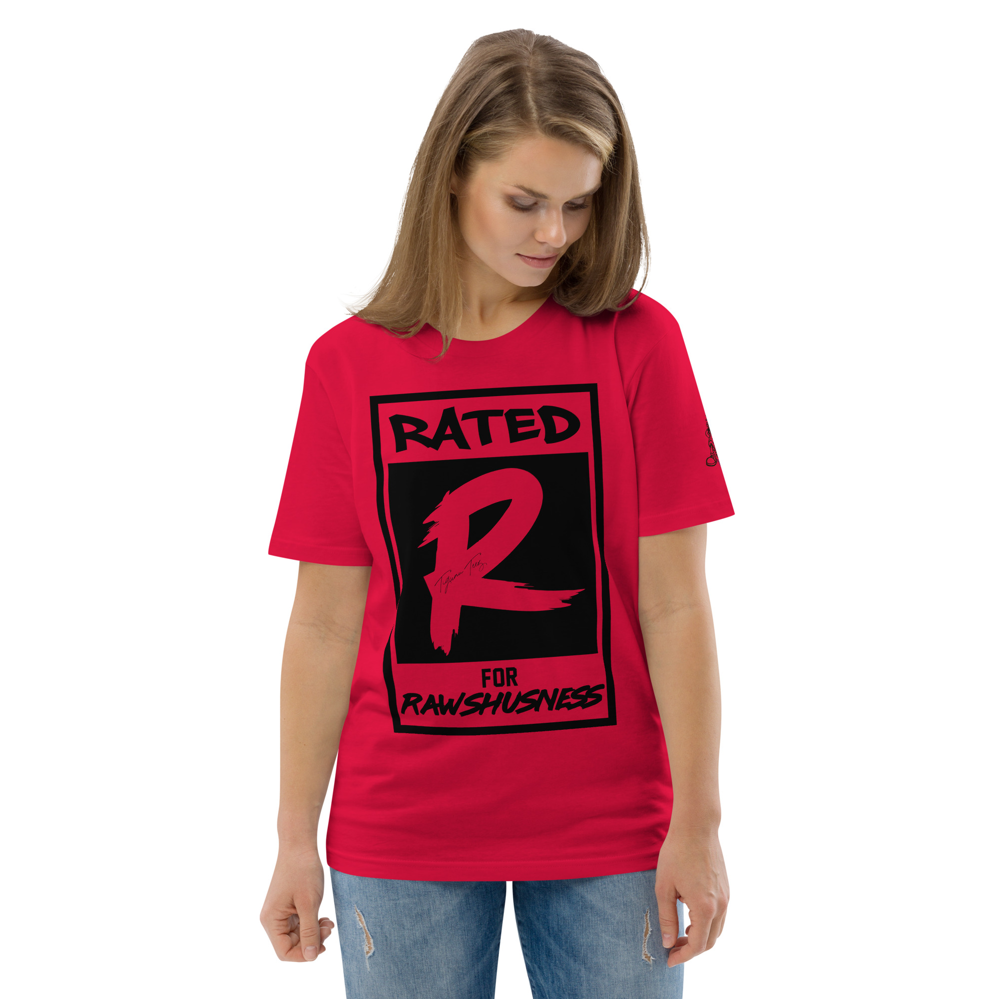Rated R for Rawshushness (T-Shirt with Black Graphic) - Image 22