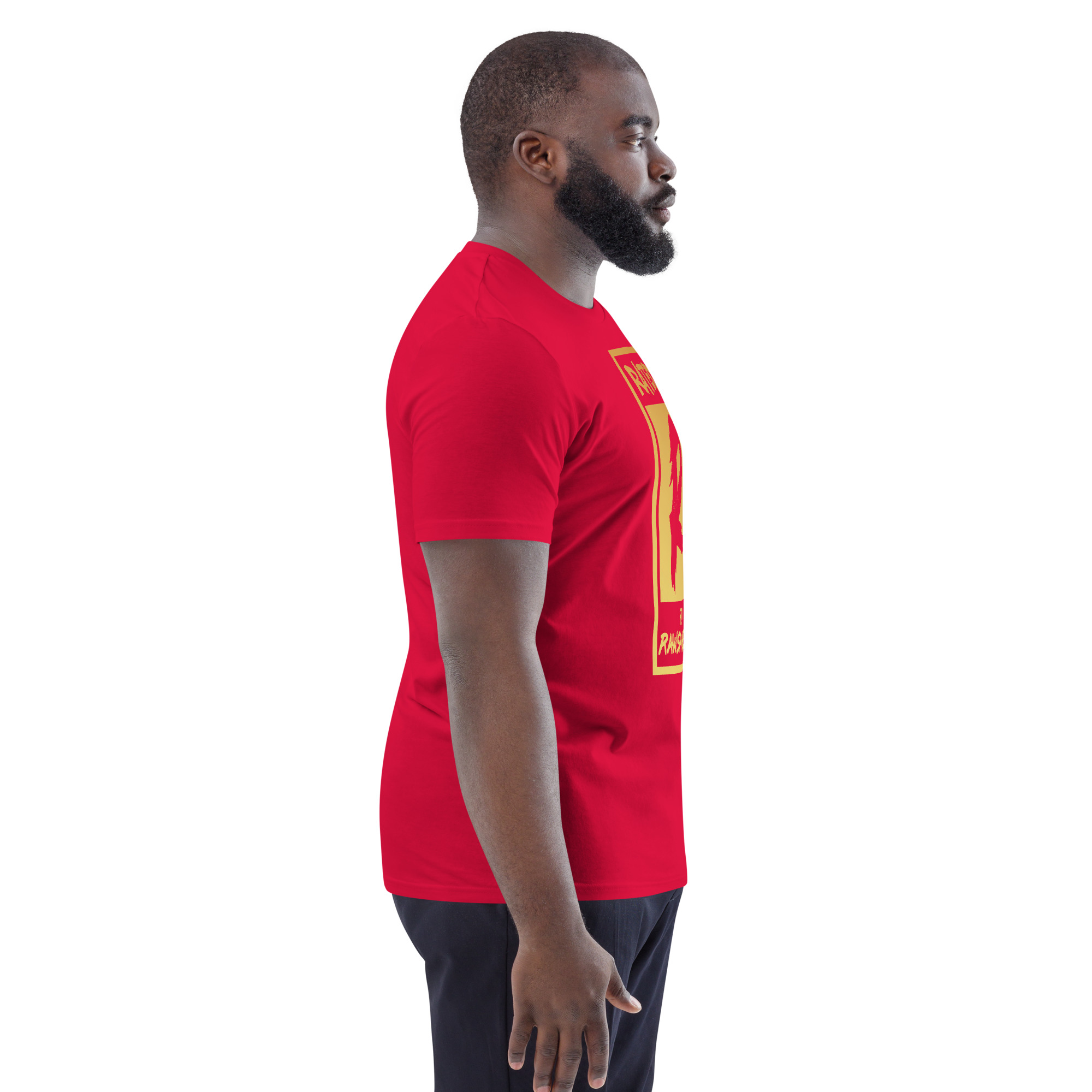 Rated R for Rawshushness (Mens T-Shirt Gold Graphic) - Image 112