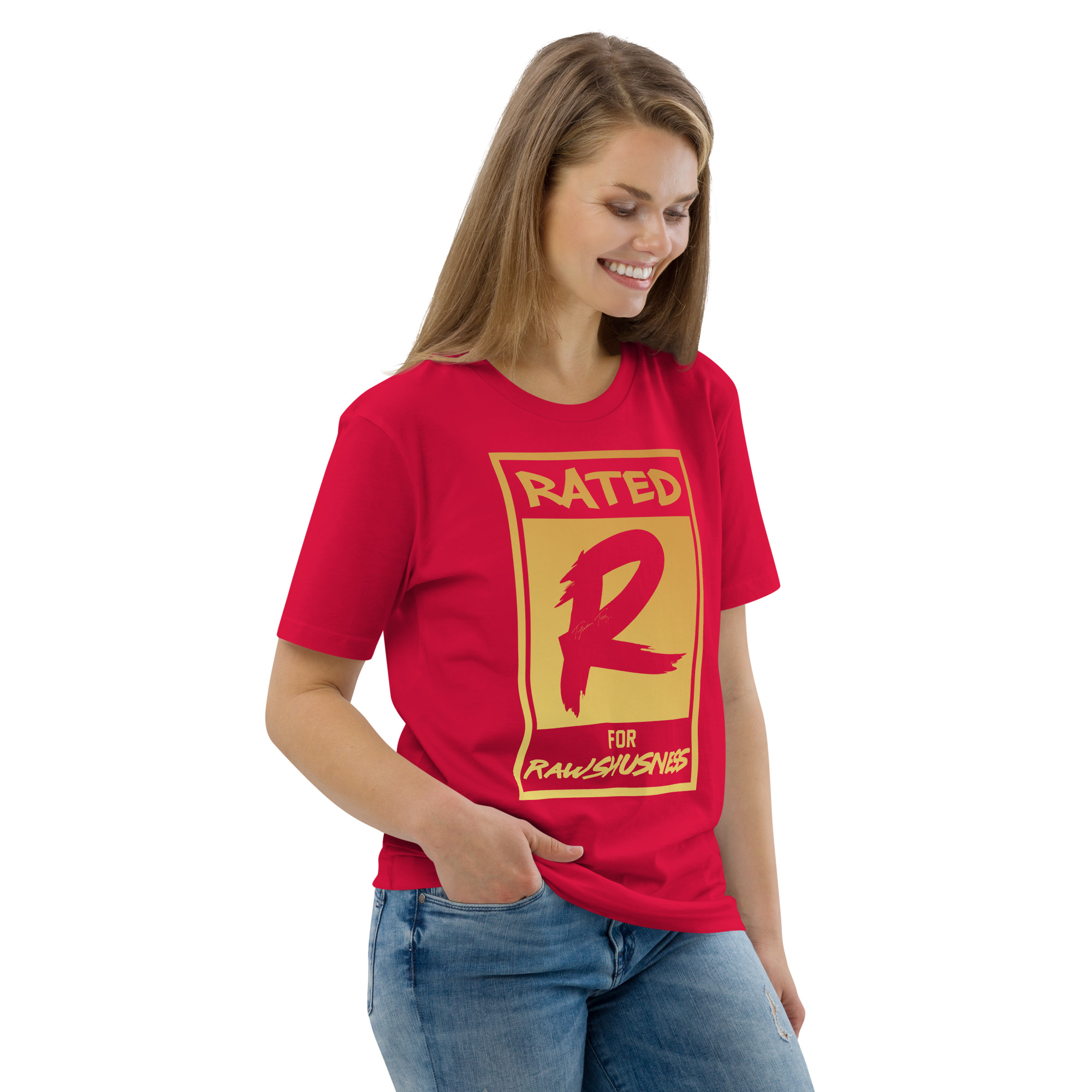 Rated R for Rawshushness (Mens T-Shirt Gold Graphic) - Image 53