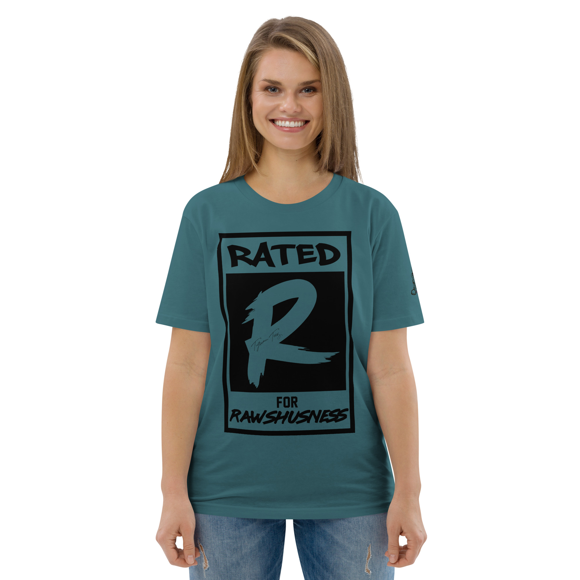 Rated R for Rawshushness (T-Shirt with Black Graphic) - Image 29