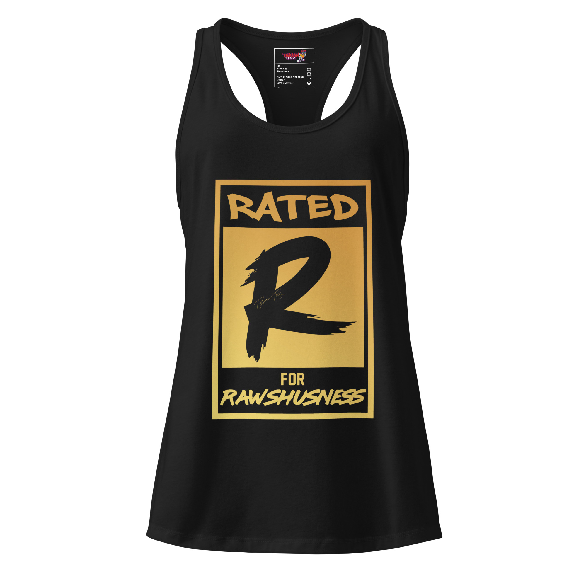 Rated R women’s fitted racerback tank top